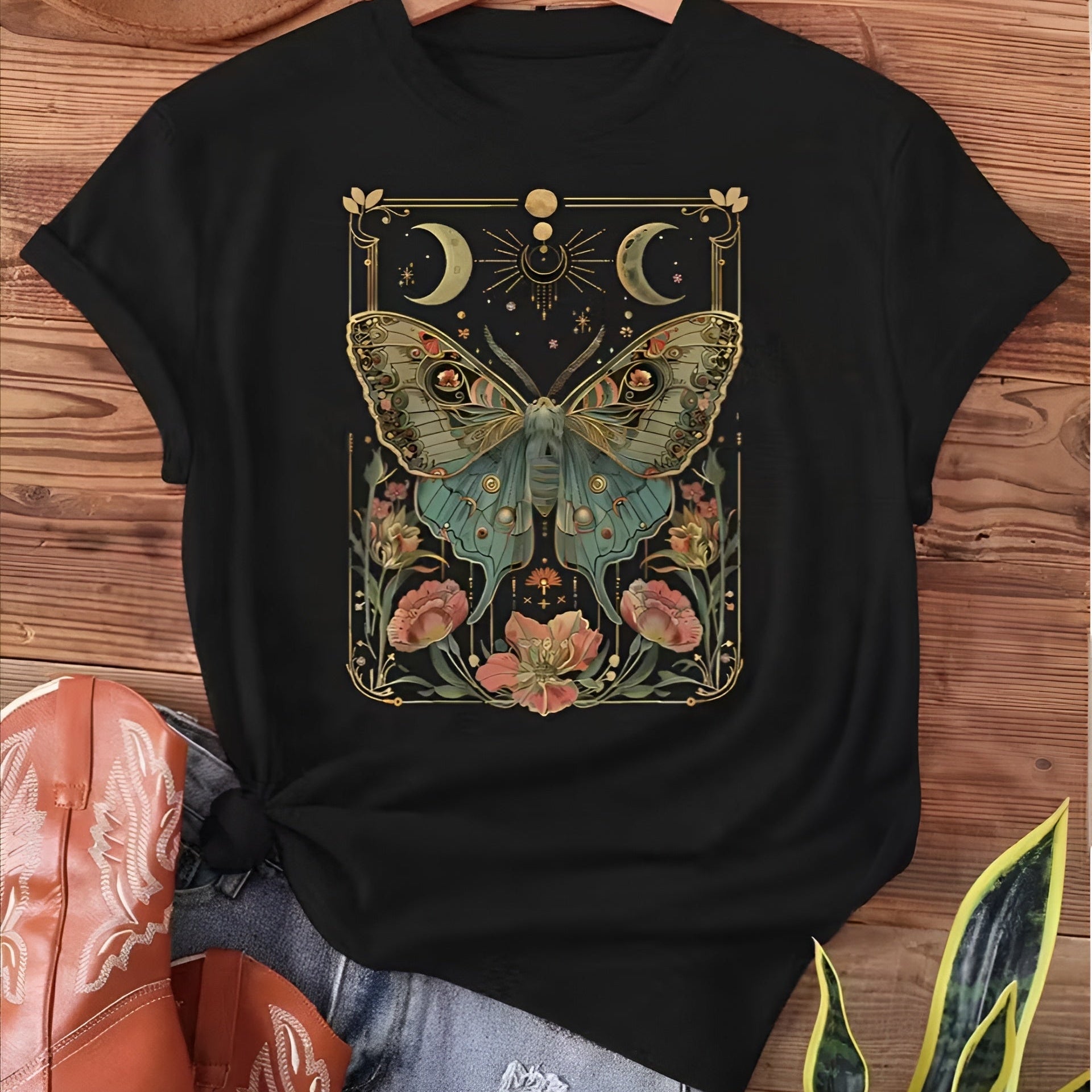 boho butterfly t-shirt
