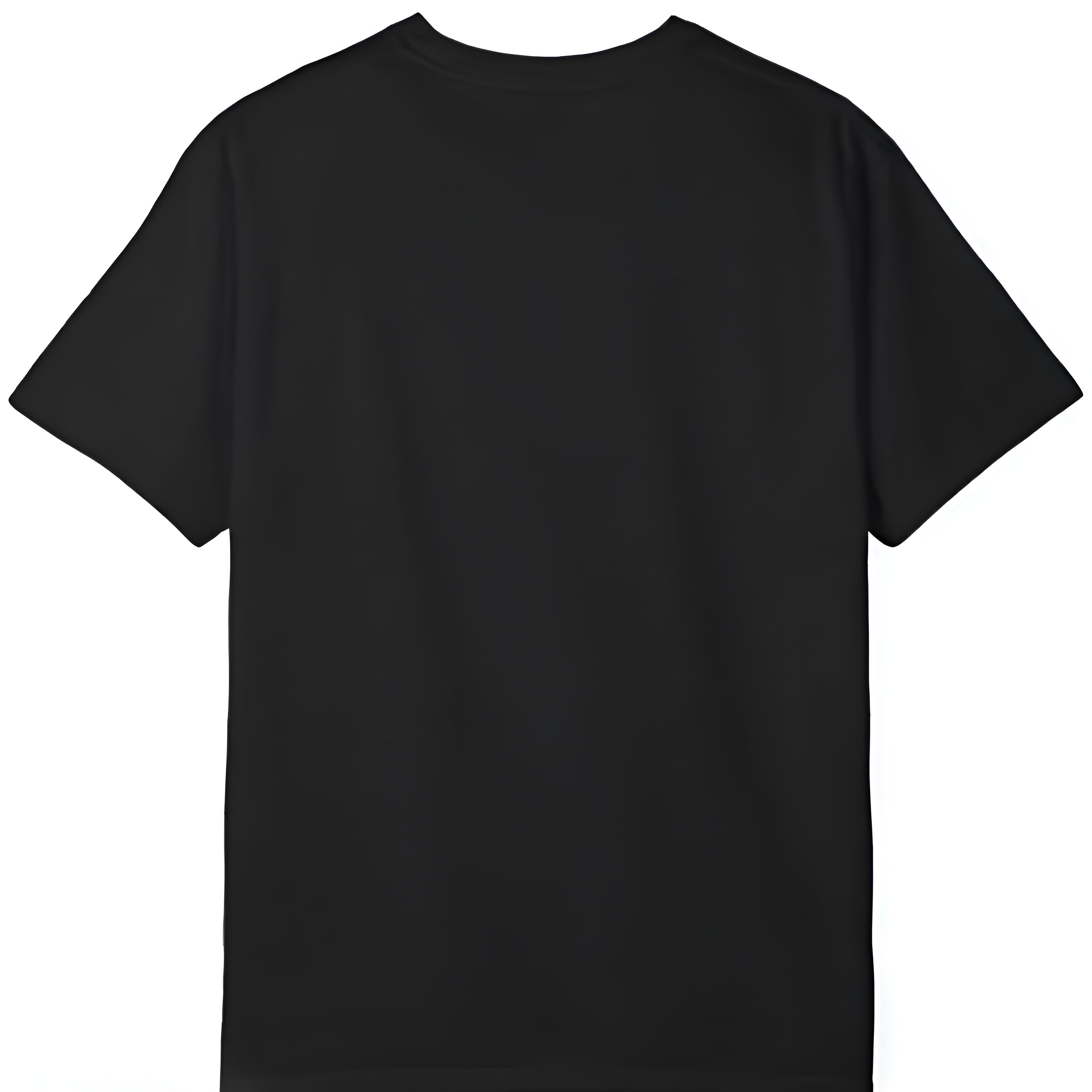 Black t-shirt on a white background