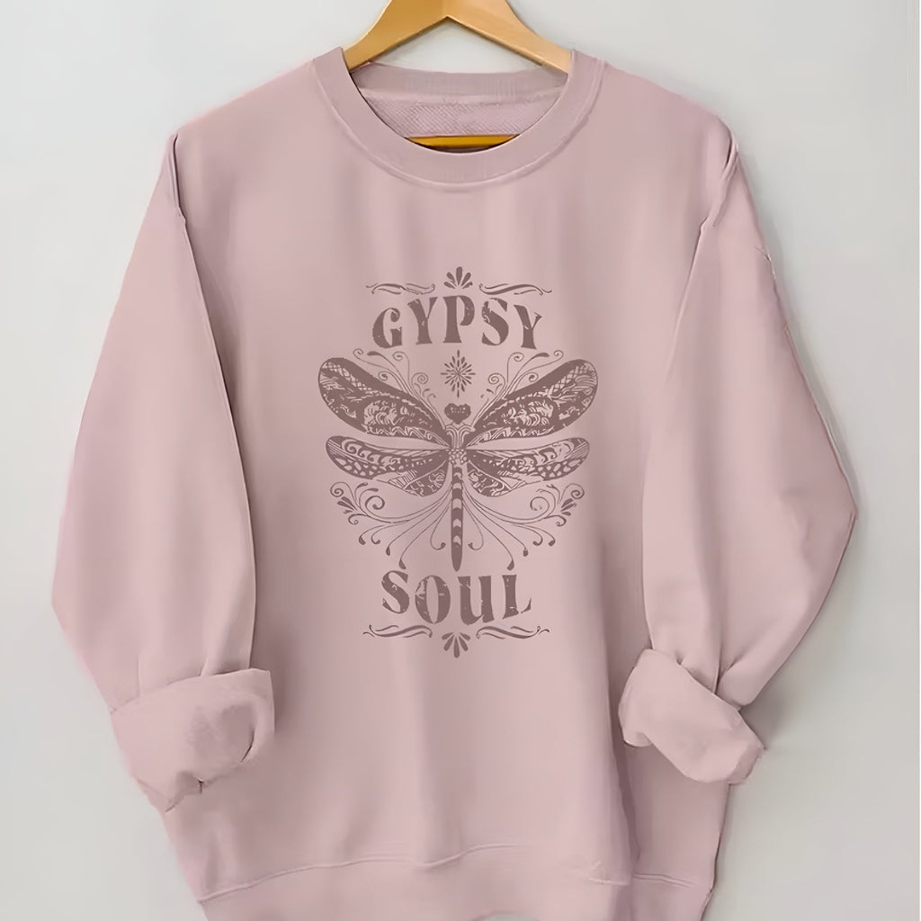 Gypsy soul pink boho sweatshirt 