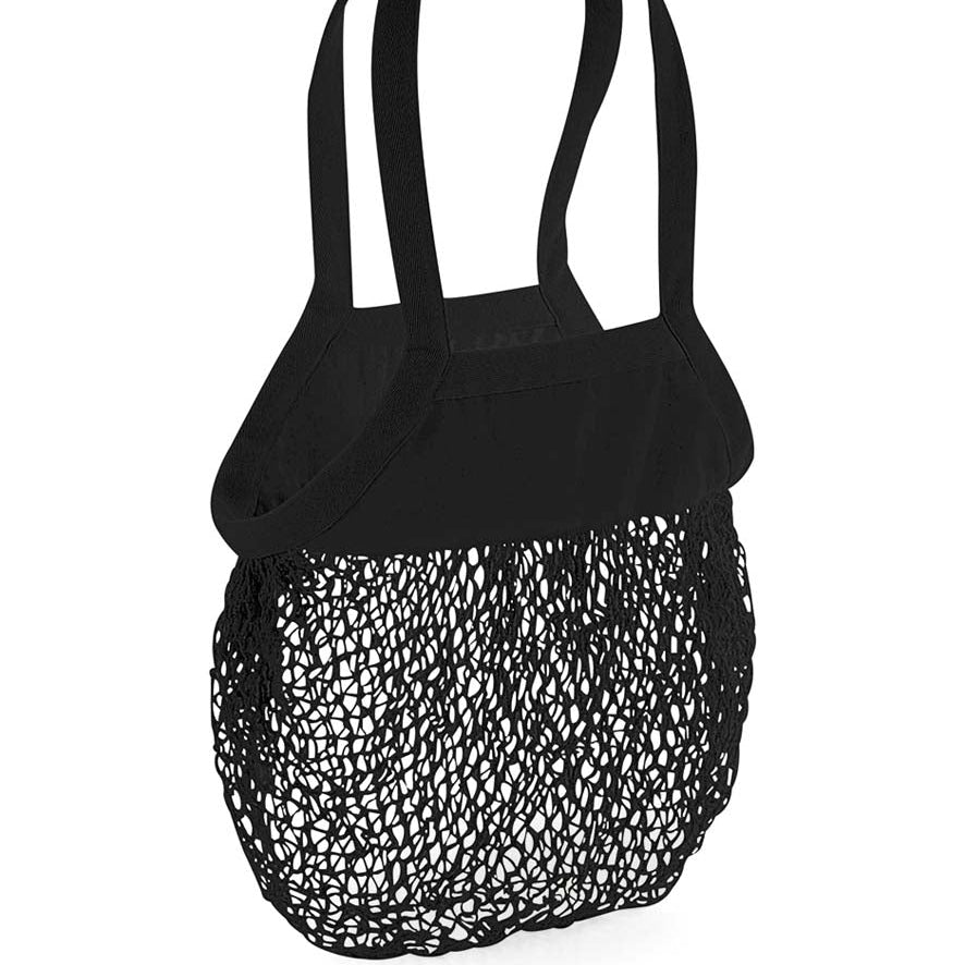 Organic Cotton Mesh Grocery Bag Black