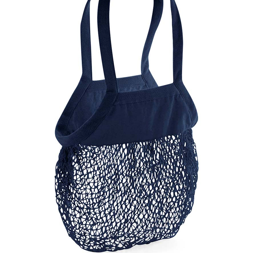 Organic Cotton Mesh Grocery Bag Navy