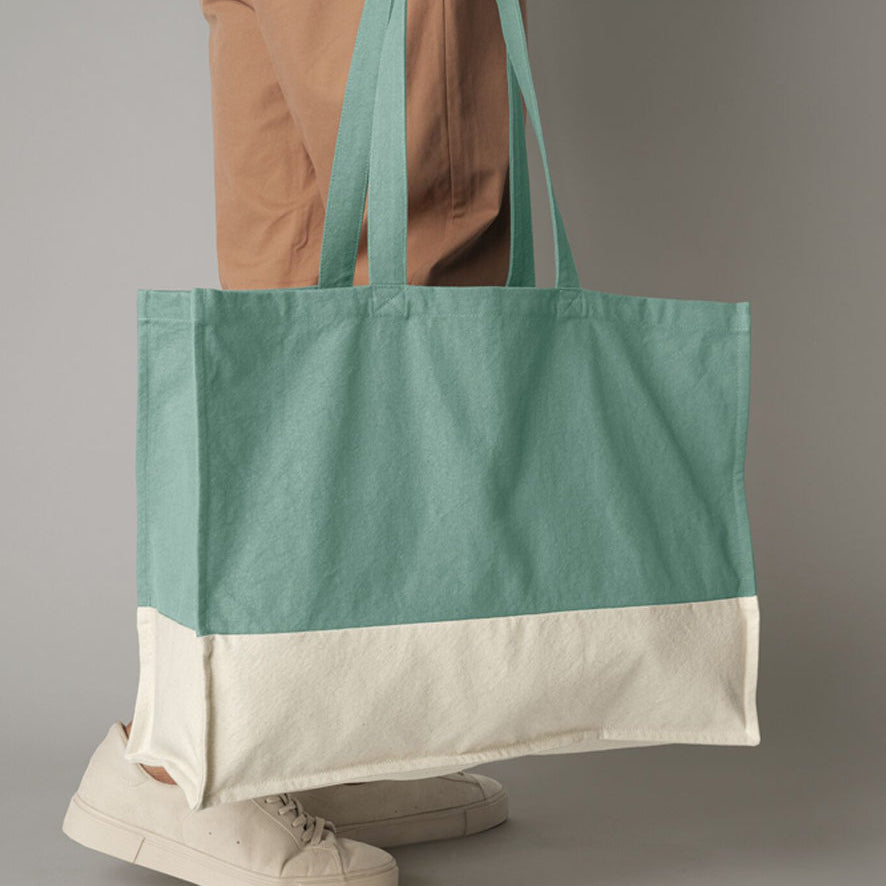 Earthbound Organic Contrast Shopper – Boho Market Bag