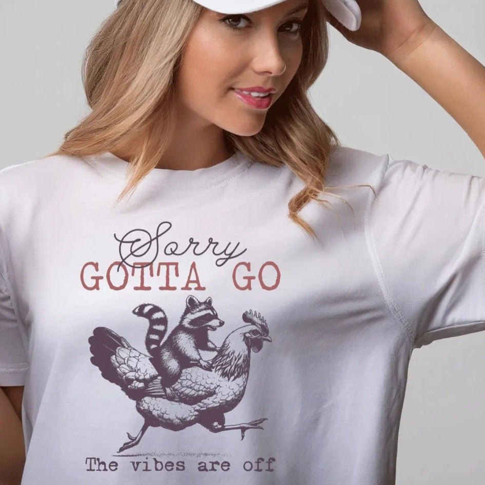 cute raccoon chicken design tee