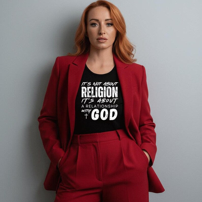 it’s not about religion tee close-up