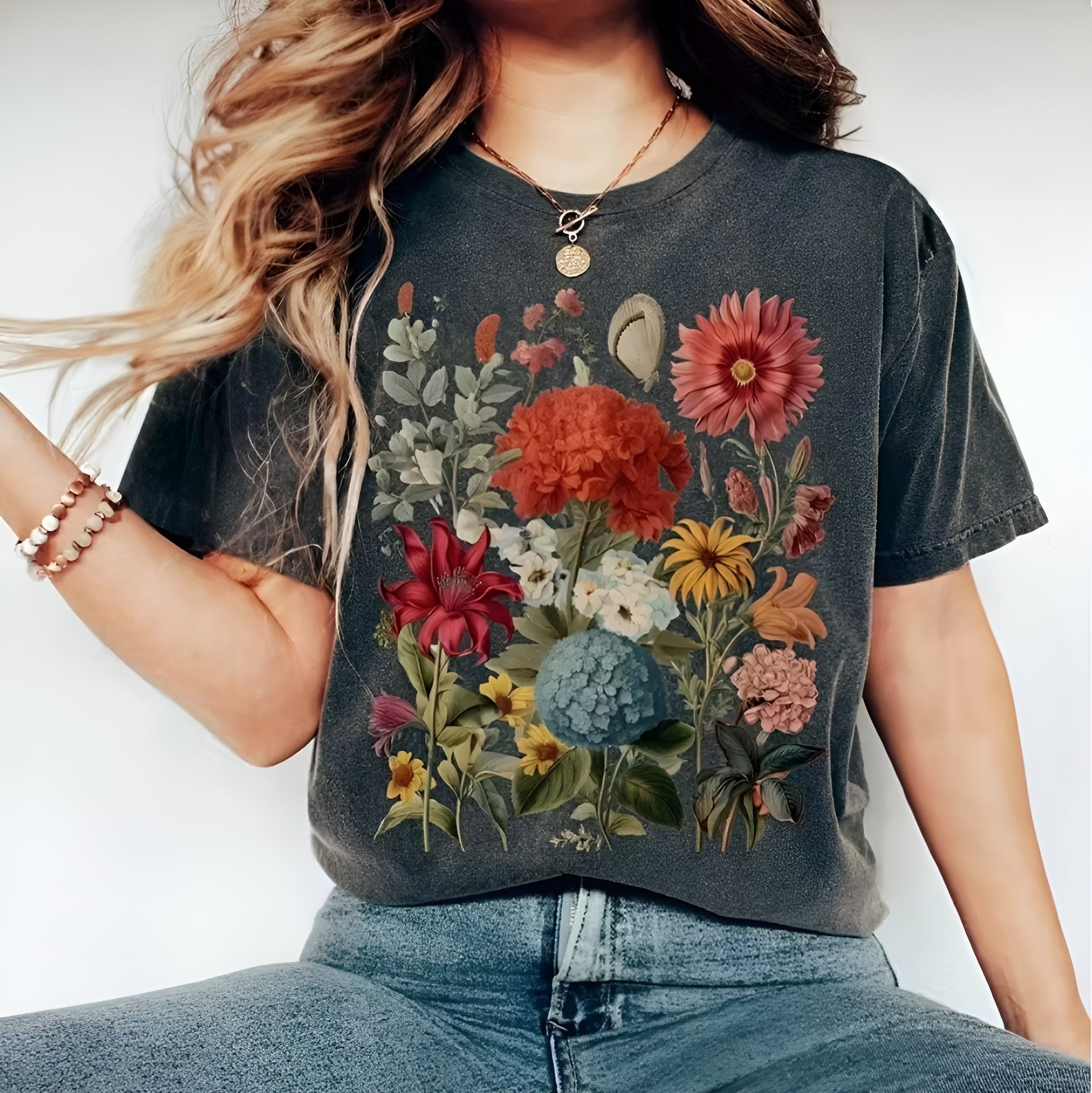 women's floral t-shirt